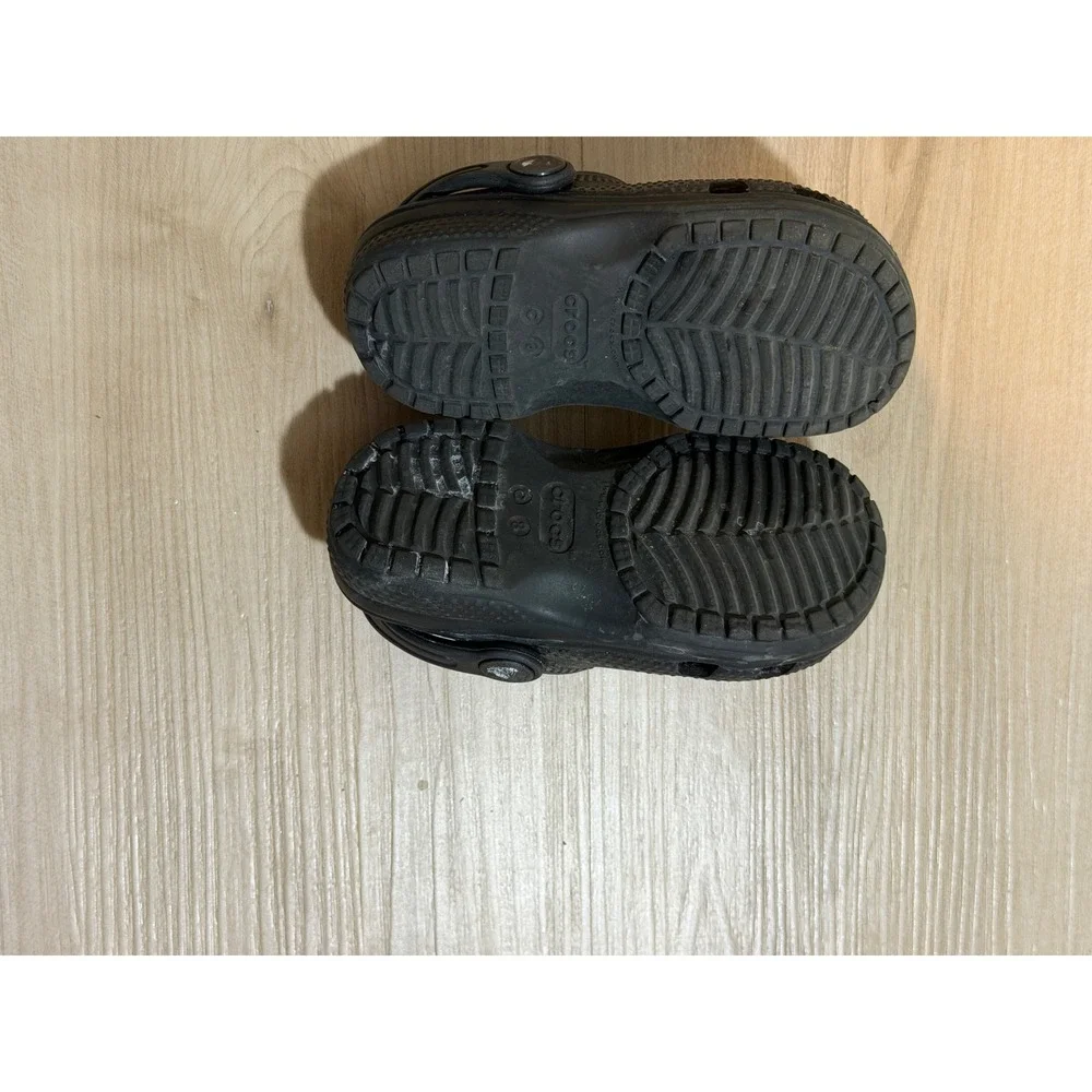 Crocs Classic Clogs Black 8 Toddler Boys Girls Slip On Water Shoes